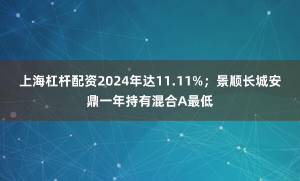 上海杠杆配资2024年达11.11%；景顺长城安鼎一年持有混合A最低