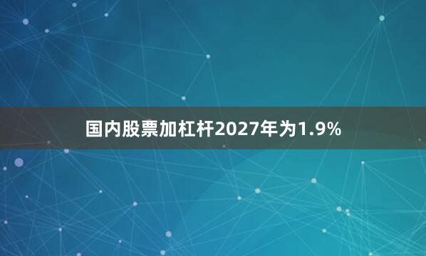 国内股票加杠杆2027年为1.9%