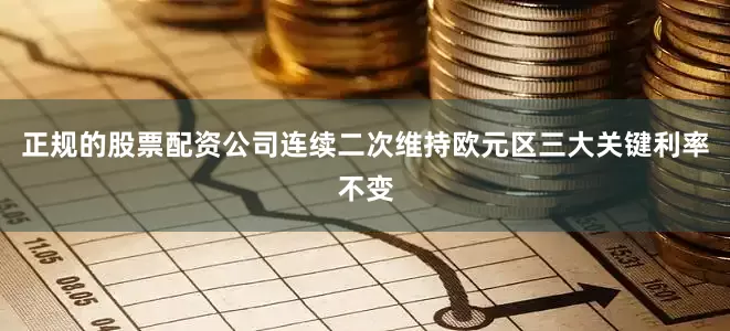 正规的股票配资公司连续二次维持欧元区三大关键利率不变